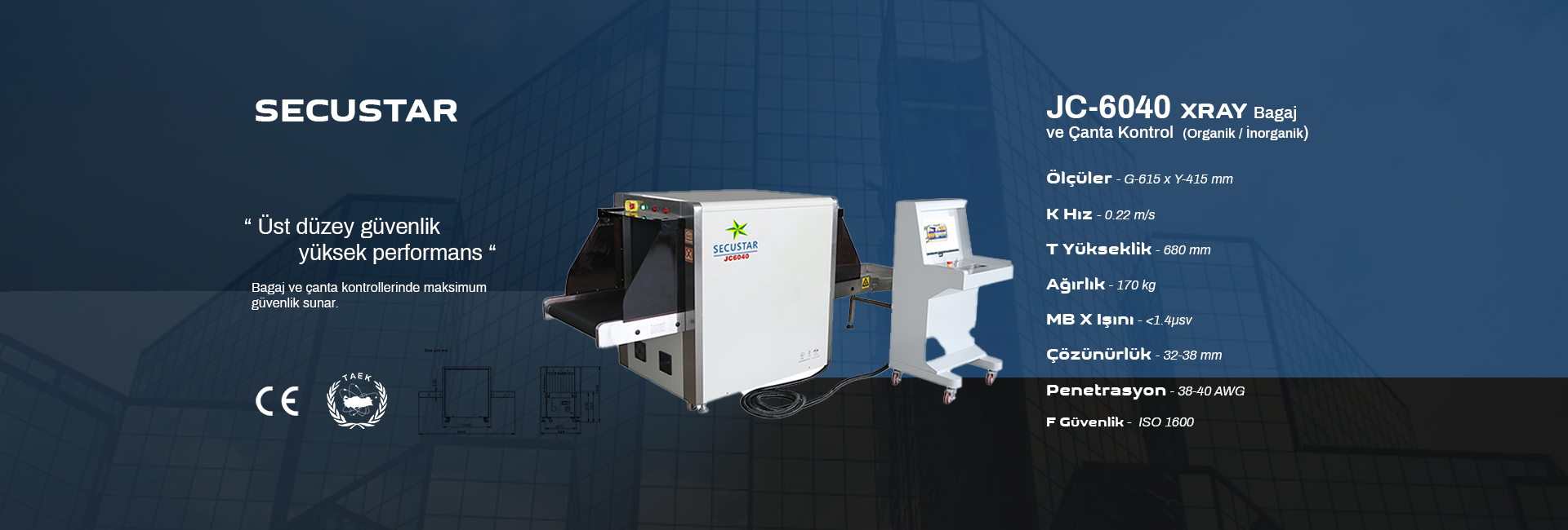 secustar jc6040 xray cihazı