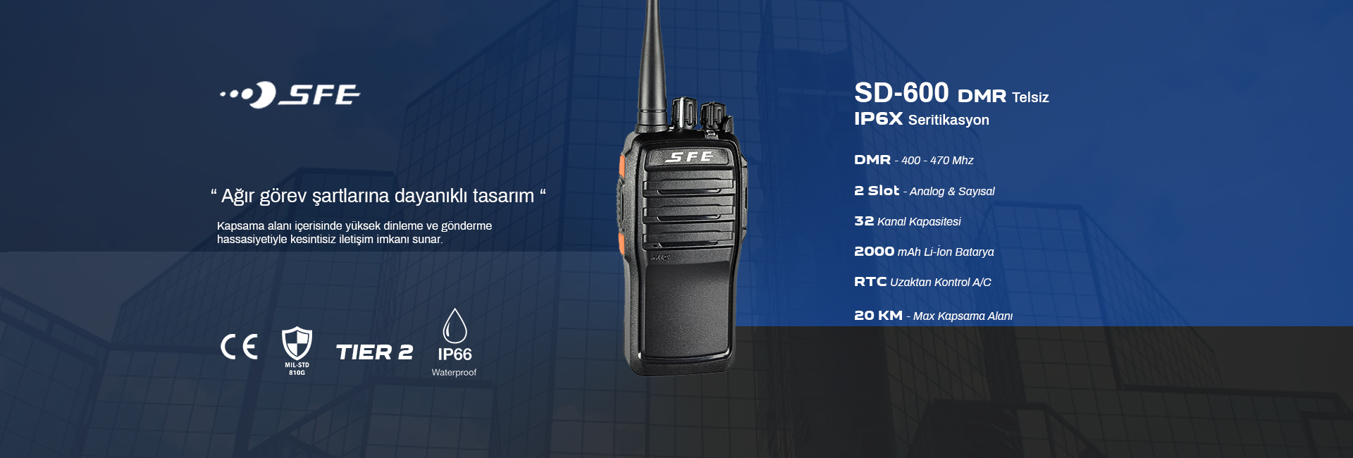 sfe sd600 dmr telsiz